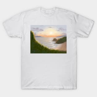 Ocean Sunset original digital painting T-Shirt